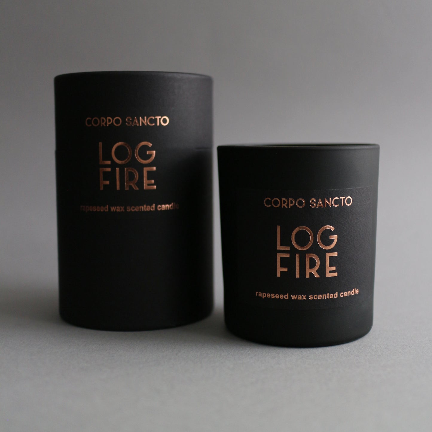 Log Fire Scented Wood Wick Candle