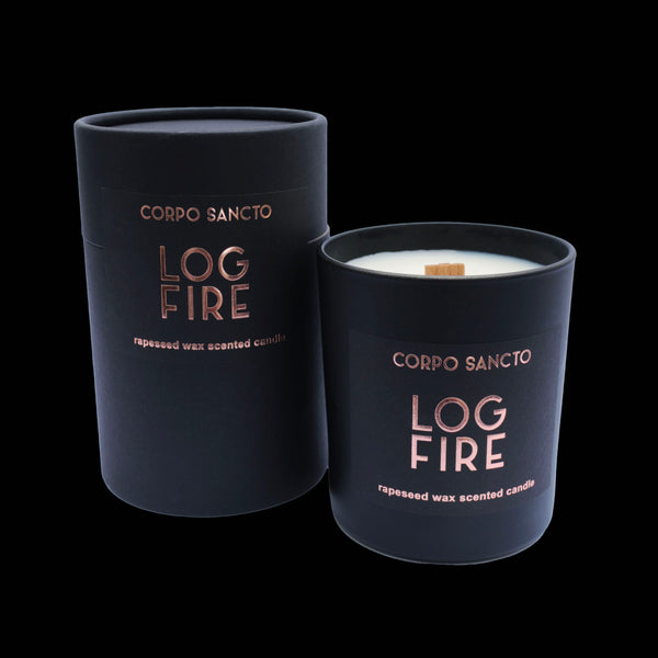 Log Fire Candle