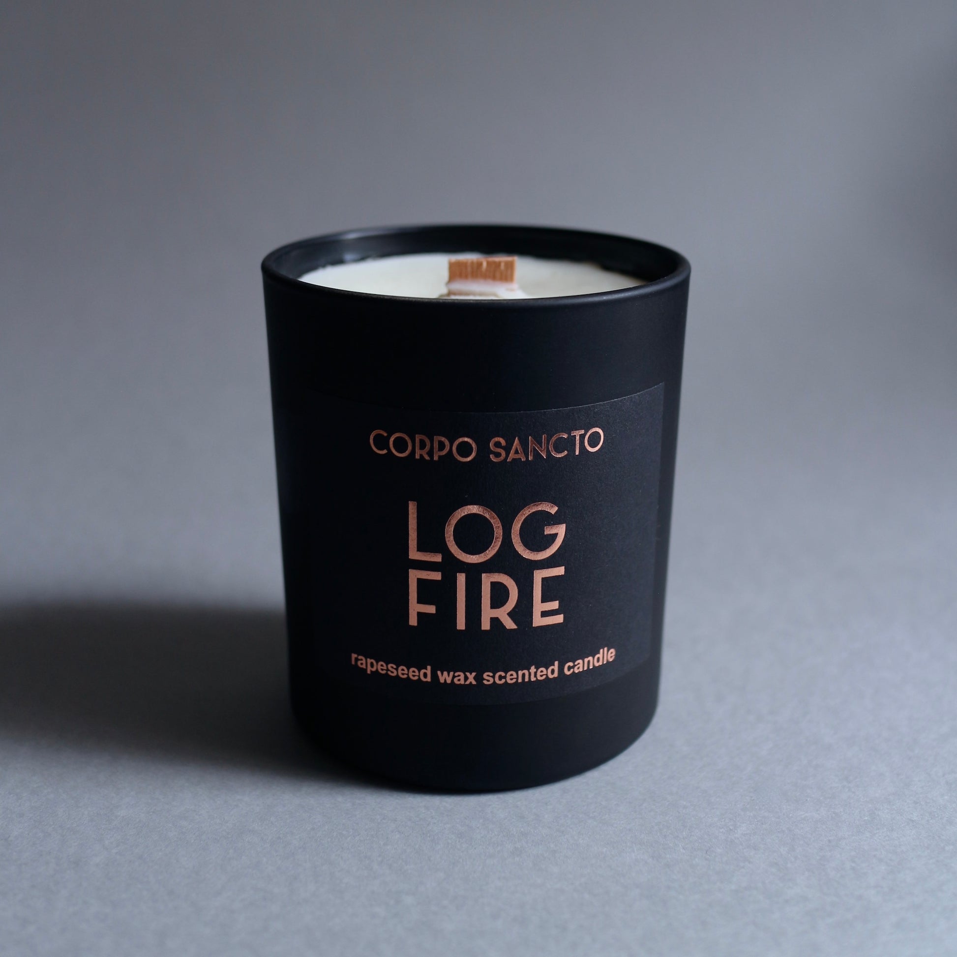 Log Fire Natural Wax Candle
