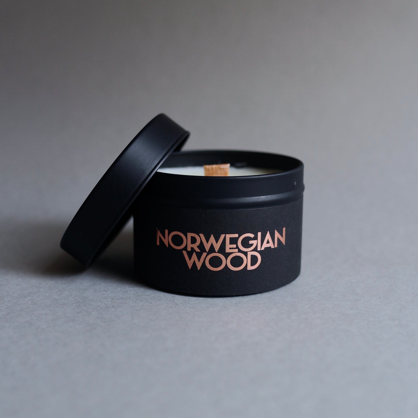 Norwegian Wood Tin Candle