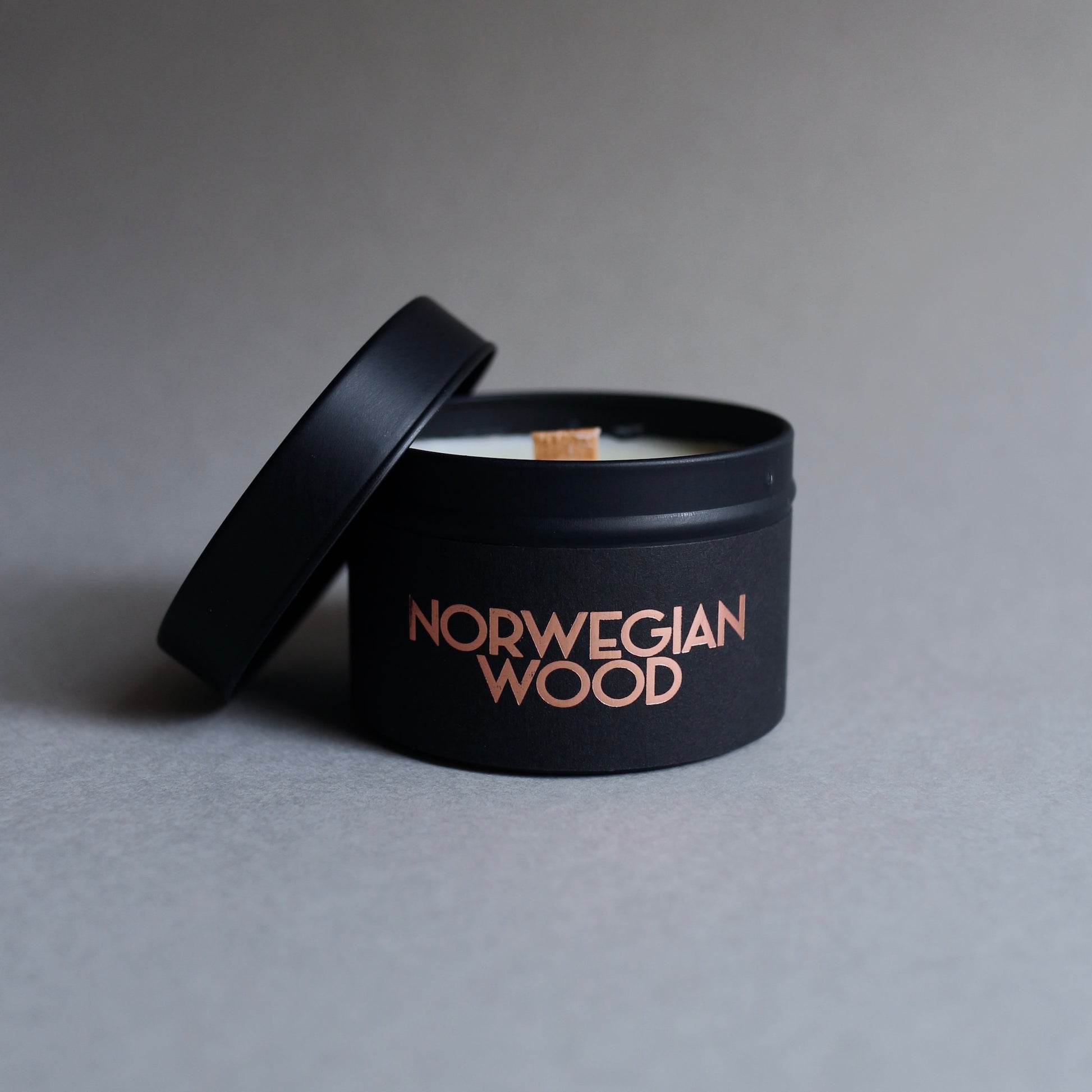 Norwegian Wood Tin Candle