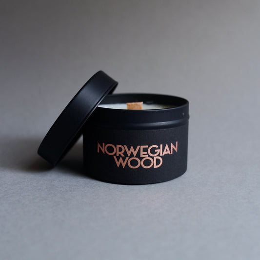 Norwegian Wood Tin Candle