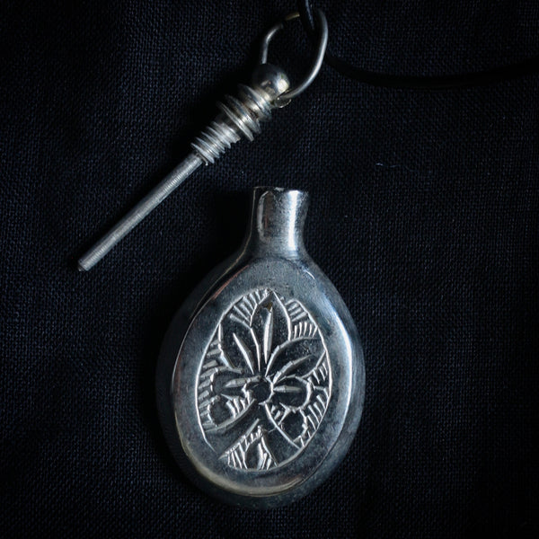 Vintage Metal Perfume Vial Necklace